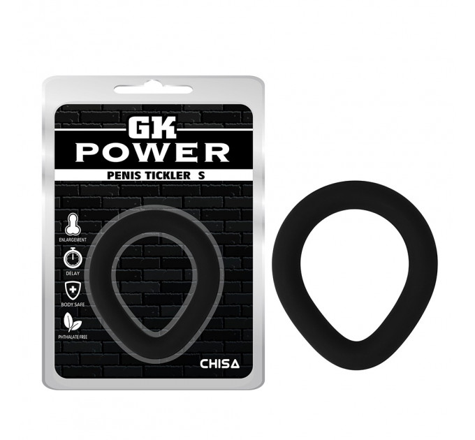 Эрекционное кольцо продолговатой формы Chisa GK Power, силиконовое, черный