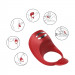 Ерекційне кільце з електростимуляцією Foxshow – Vibrator – Silicone Ring Red USB