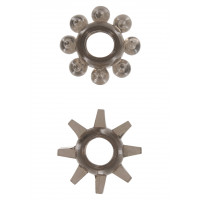 Эрекционные кольца Toy Joy Power Stretchy Rings прозрачно-черные, 2 шт.