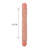 Фаллоимитатор двусторонний ToyJoy RealFeel Jr.Double Dong, бежевый