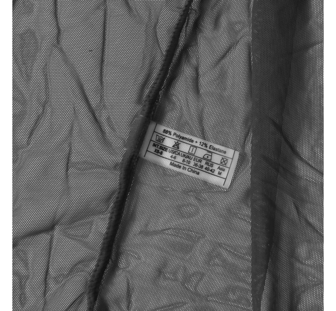 Халат Star Night с кружевом и поясом, черный, XS-S