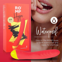 Класичний вібратор із рельєфом Romp Hype червоний