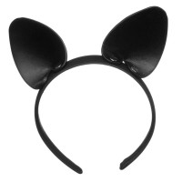 Ушки Кошечки на обруче DS Fetish, кожа, черные