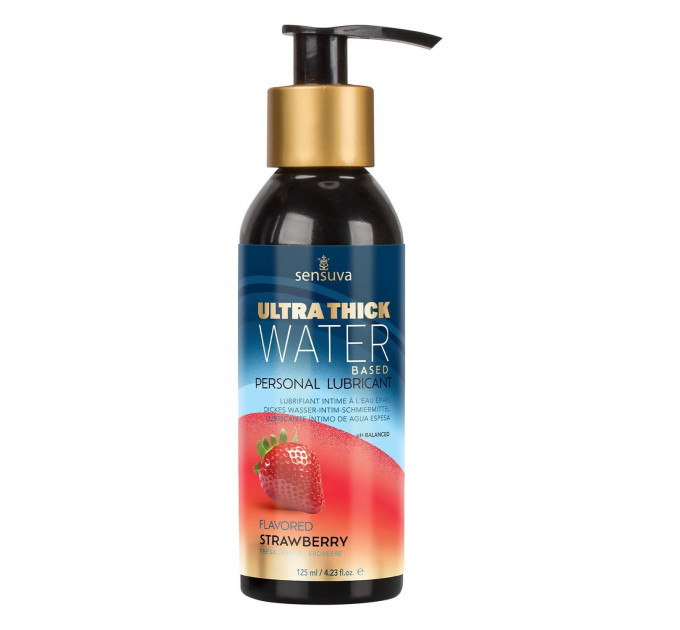 Крем-смазка на водной основе Sensuva Ultra Thick Water Based со вкусом клубники, 125 мл