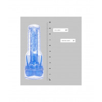 Мастурбатор у колбі з  імітацією орального сексу Fleshlight Turbo Core Blue Ice, блакитний