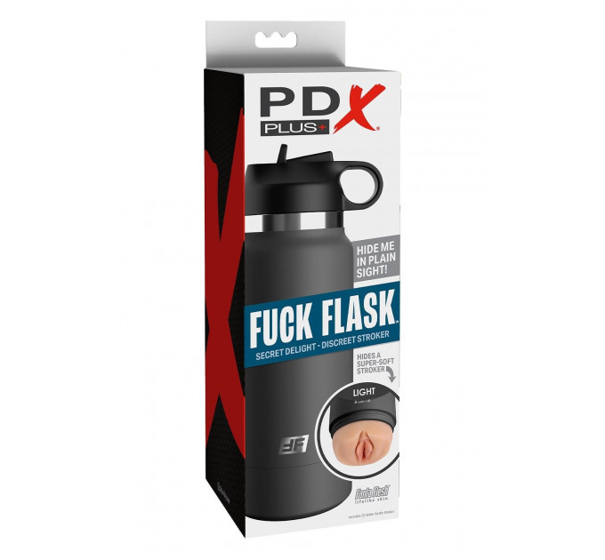 Мастурбатор вагіна в колбі Pipedream PDX Plus Fuck Flask тілесний, 23.8 см
