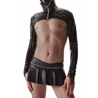 Мужской комплект для кросс-дрессинга Regnes Fetish Planet из юбки и латексной куртки, черный, S Мужской комплект для кросс-дрессинга Regnes Fetish Planet из юбки и латексной куртки, черный, S