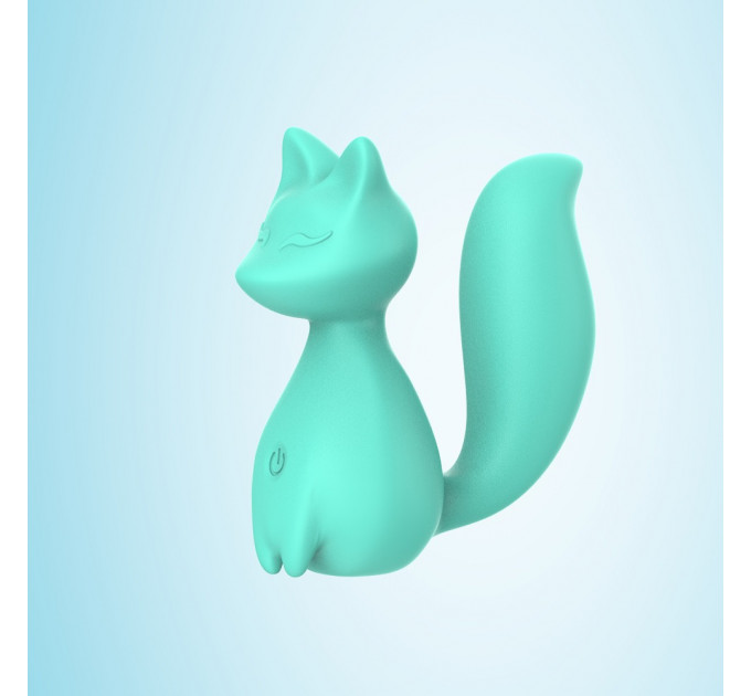Міні-вібратор кліторальний Every Night Toys Doris у формі лисиці бірюзовий, 10 режимів вібрації