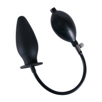 Пробка с накачкой You2Toys True Black Anal Plug черная