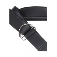 Ремінна чорна збруя Pipedream King Cock Strap-On Harness з реалістичним фалоімітатором, 20 см