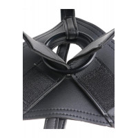 Ремінна чорна збруя Pipedream King Cock Strap-On Harness з реалістичним фалоімітатором, 20 см