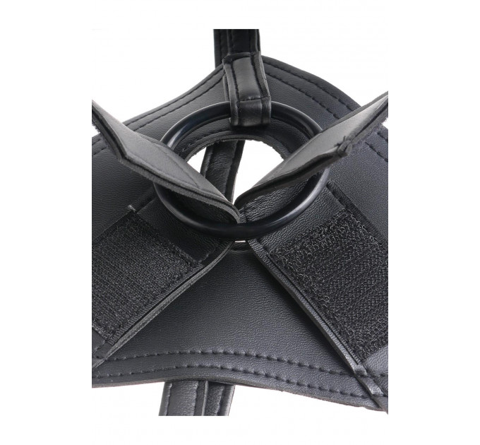 Ременная черная сбруя Pipedream King Cock Strap-On Harness с реалистичным фаллоимитатором, 20 см