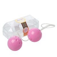 Шарики вагинальные Finger Sleeve Yam Balls со смещенным центром тяжести, розовые