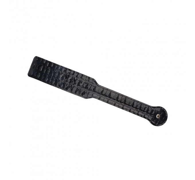Шлепалка с тиснением под змеиную кожу Chisa Behave! Punish Me, черная