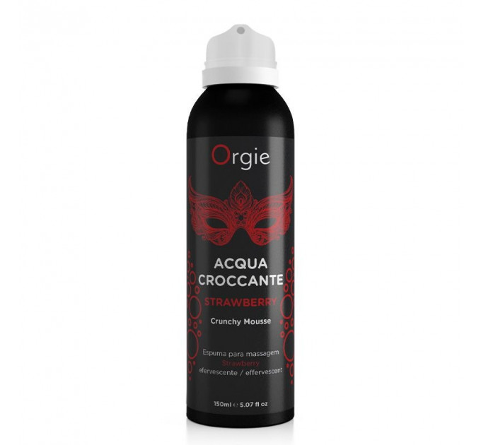 Шипучая увлажняющая пенка для массажа Acqua Crocante 150 мл.аромат: клубника ORGIE
