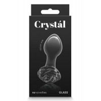Стеклянная пробка NS Novelties CRYSTAL ROSE BLACK