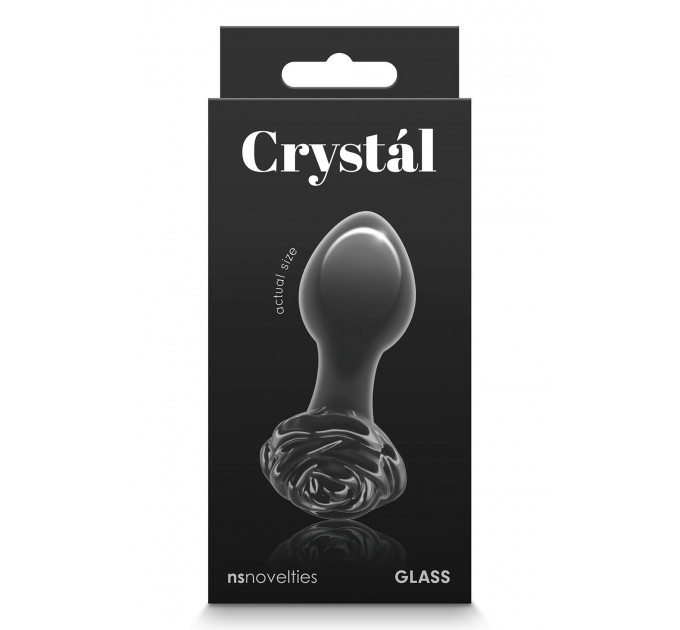 Стеклянная пробка NS Novelties CRYSTAL ROSE BLACK