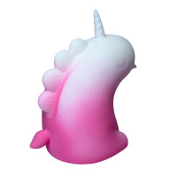 Стимулятор клітора з довгим обертовим язичком UNIVIBE Єдиноріг, 10 режимів, градієнт біло-рожевий