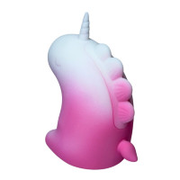 Стимулятор клітора з довгим обертовим язичком UNIVIBE Єдиноріг, 10 режимів, градієнт біло-рожевий