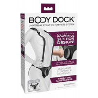 Трусики для страпона Pipedream Body Dock с подтяжками, черные