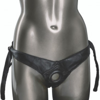 Трусики для страпона Universal Love Rider Platinum Harness, кожзам, черные