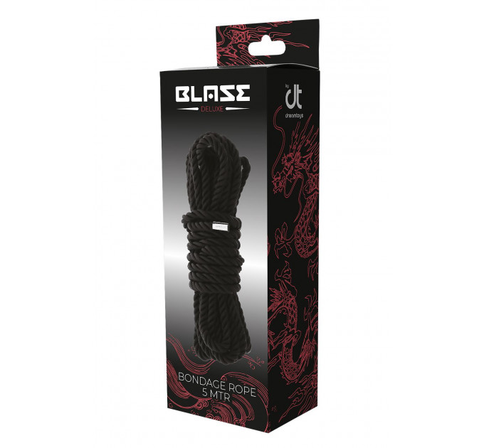 Веревка для бондажа BLAZE DELUXE BONDAGE ROPE 5M BLACK