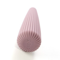 Вібратор для клітора у формі конуса з рельєфом Sweet Em Velvet Lure, фіолетовий