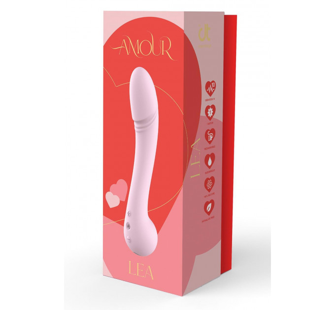 Вибратор классический для стимуляции точки G Dream Toys Amour Lea, розовый