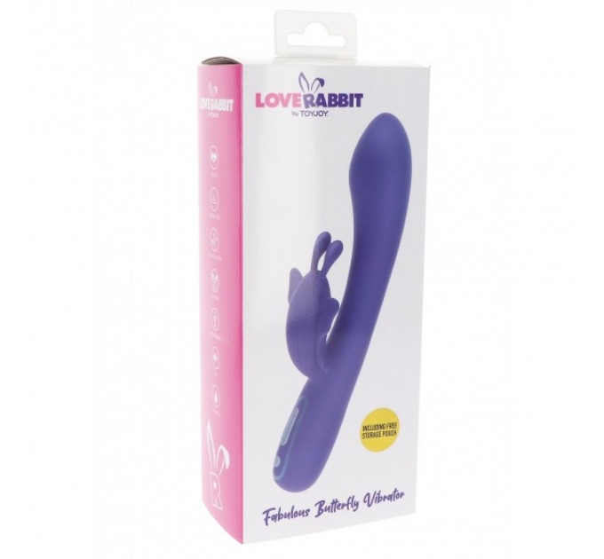 Вибратор-кролик с бабочкой Toy Joy Fabulous Butterfly Vibrator
