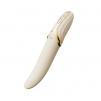 Вібратор універсальний Zalo Eve Ivory з функцією нагрівання та імітацією облизування язичком, білий