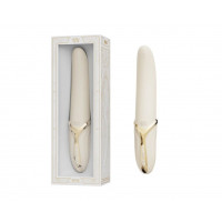 Вібратор універсальний Zalo Eve Ivory з функцією нагрівання та імітацією облизування язичком, білий