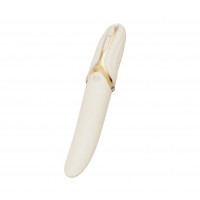 Вібратор універсальний Zalo Eve Ivory з функцією нагрівання та імітацією облизування язичком, білий