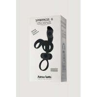 Вибро-насадка на пенис и мошонку Adrien Lastic Spartacus R черная
