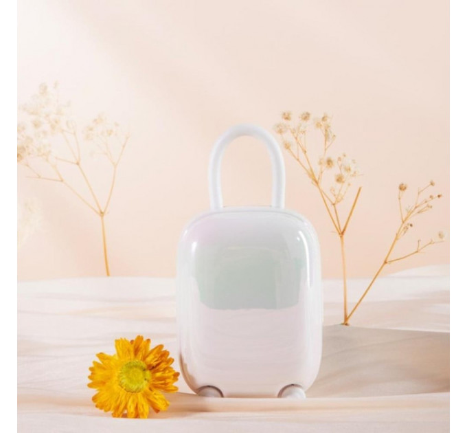 Віброяйце та вакуумний стимулятор для клітора 2 в1 BeYourLover Magic Suitcase в зарядному кейсі, білий