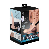 Вибрирующий полый страпон с петлей на мошонку NMC Erection Agents и пультом управления
