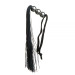 F61431 батіг з силікону ручка 3 кульки FLOGGER BLACK METAL