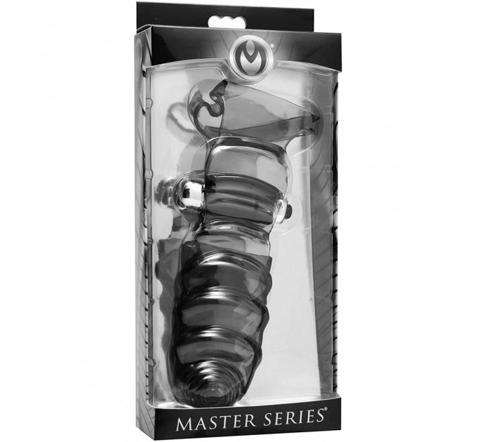 Насадка вибратор на пелец Bang Bang для стимуляции точки G Master Series, черная