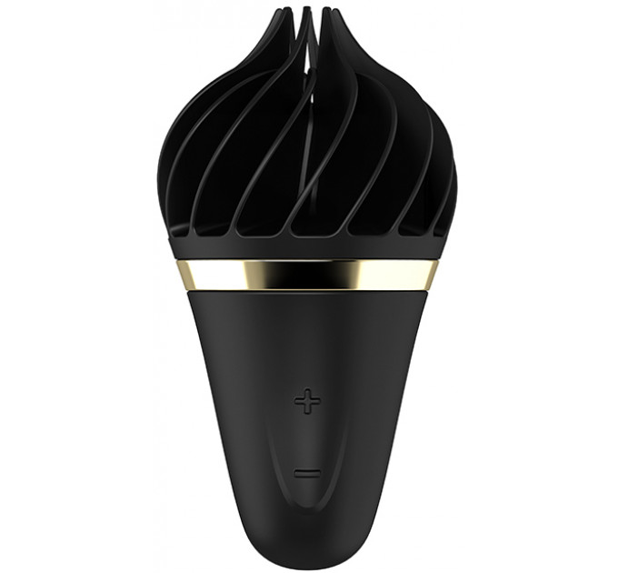 Кліторальний вібростимулятор Satisfyer Sweet Treat Spinnator у формі морозива, чорний