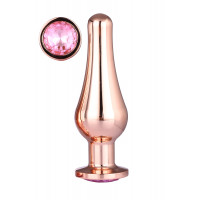 DT21828 Анальная пробка конической формы Dream Toys GLEAMING LOVE ROSE GOLD PLEASURE PLUG L
