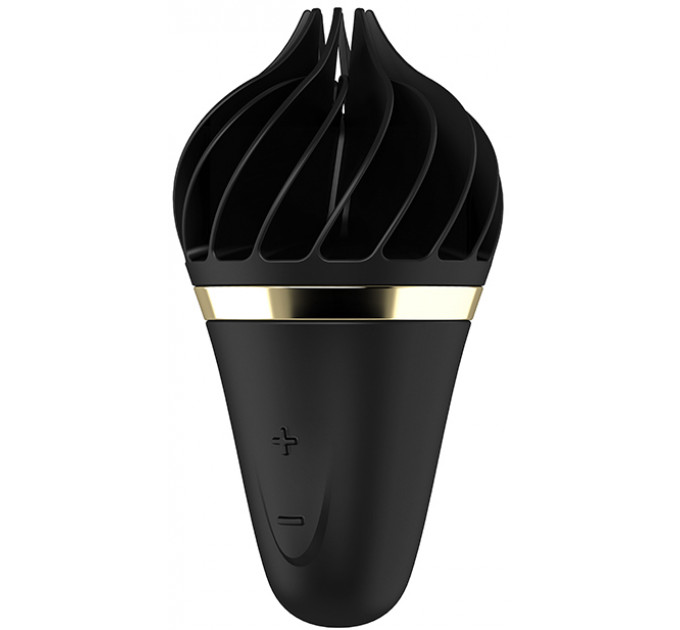 Кліторальний вібростимулятор Satisfyer Sweet Treat Spinnator у формі морозива, чорний