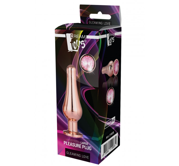 DT21828 Анальная пробка конической формы Dream Toys GLEAMING LOVE ROSE GOLD PLEASURE PLUG L