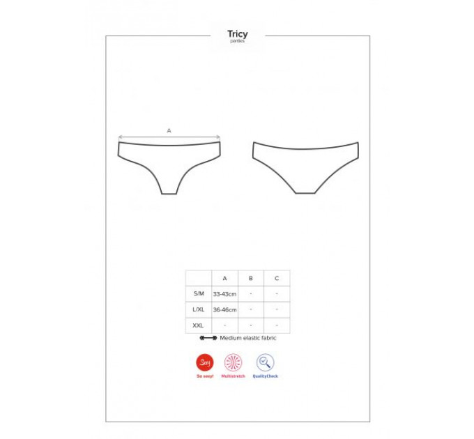Трусики Obsessive Tricy panties black L / XL