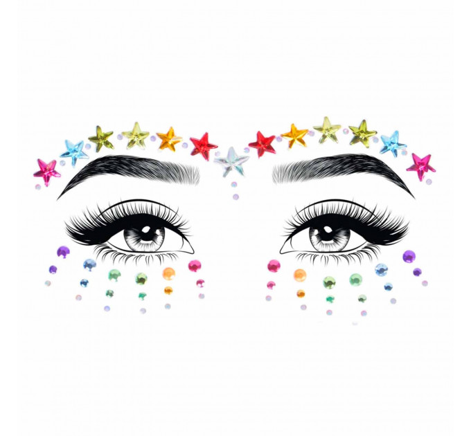 Алмазная наклейка Leg Avenue Jovi face jewels sticker O/S