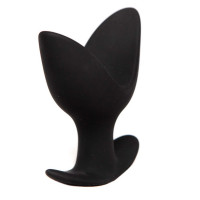 Анальна пробка Chisa Black Mont з пелюстками, ЛОТОС, чорний, L