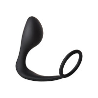 Анальная пробка с эррекционным кольцом FANTASSTIC ANAL PLUG WITH COCKRING BLACK