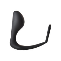 Анальная пробка с эррекционным кольцом FANTASSTIC ANAL PLUG WITH COCKRING BLACK