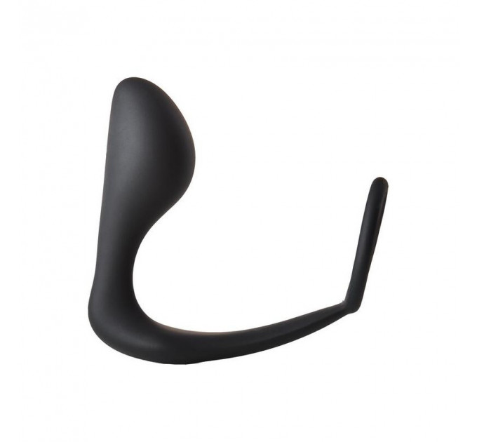 Анальная пробка с эррекционным кольцом FANTASSTIC ANAL PLUG WITH COCKRING BLACK