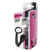 Анальная пробка с эррекционным кольцом FANTASSTIC ANAL PLUG WITH COCKRING BLACK