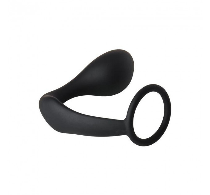 Анальная пробка с эррекционным кольцом FANTASSTIC ANAL PLUG WITH COCKRING BLACK