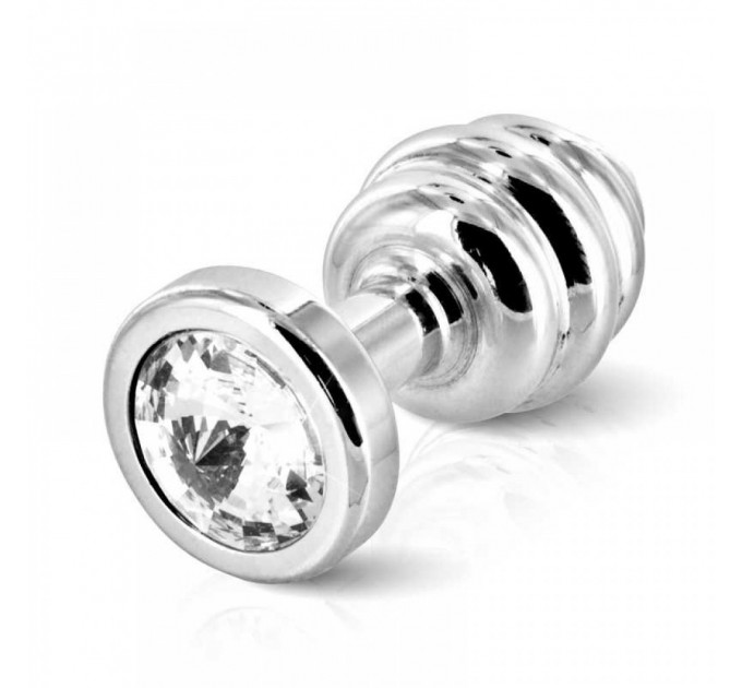 Анальная пробка с камнем Diogol ANNI Ano silver plated 35 мм